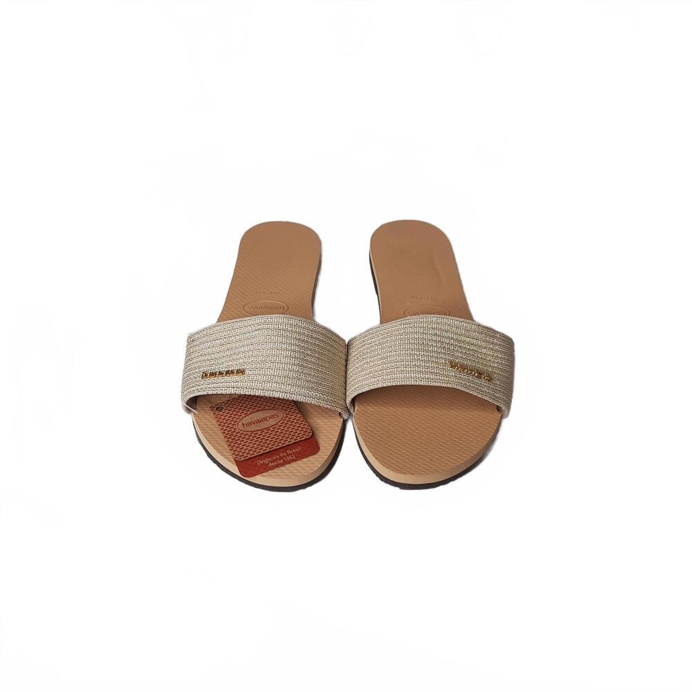 NWT Havaianas Women's‎ You Malta Metallic Slides Size 41-42